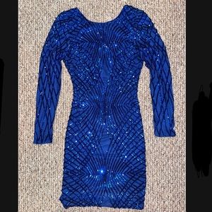 Blue sparkly Windsor dress size small